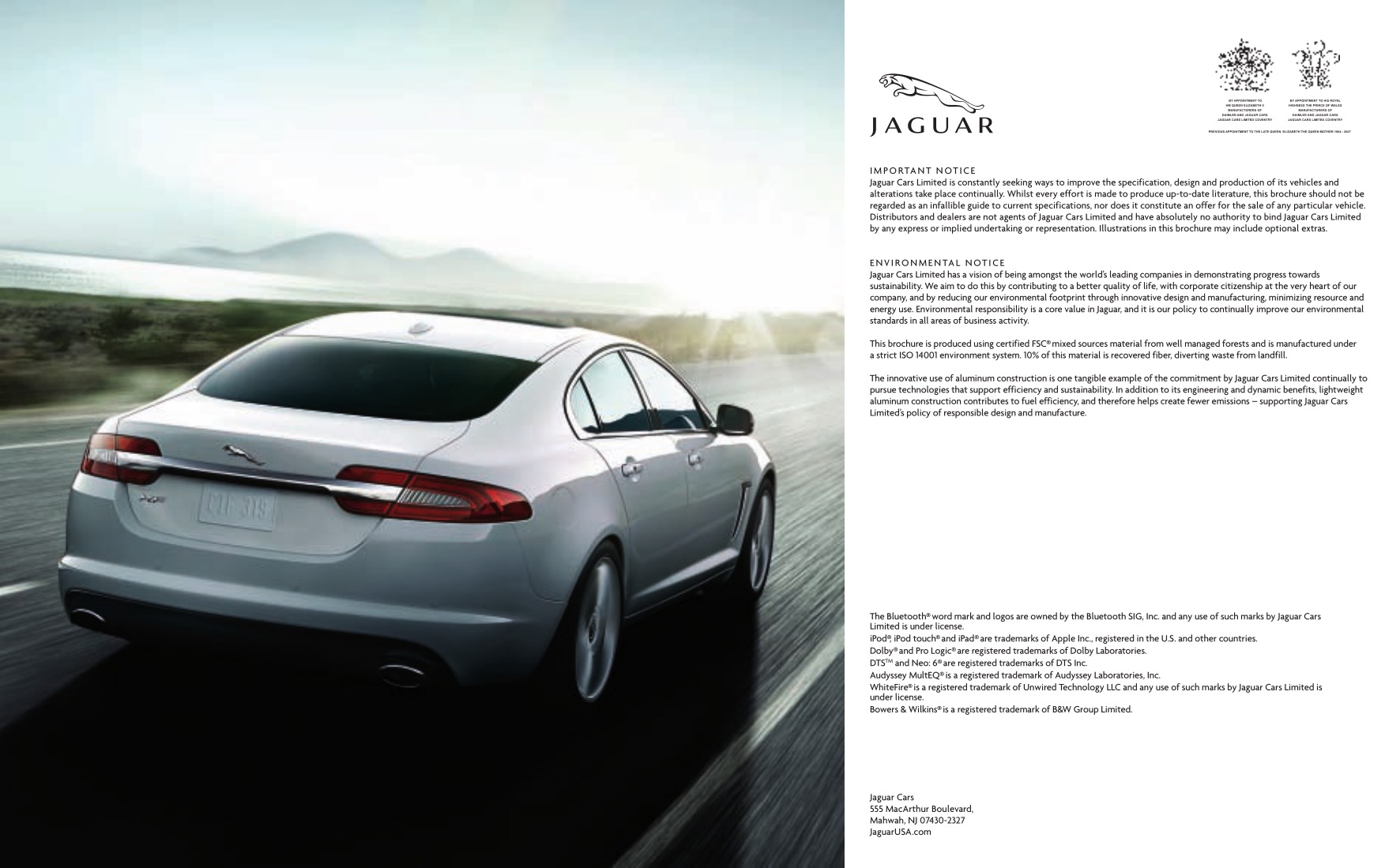 2012 Jaguar XF Brochure Page 62